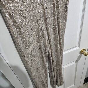 Guess Silver Sequin Skirt